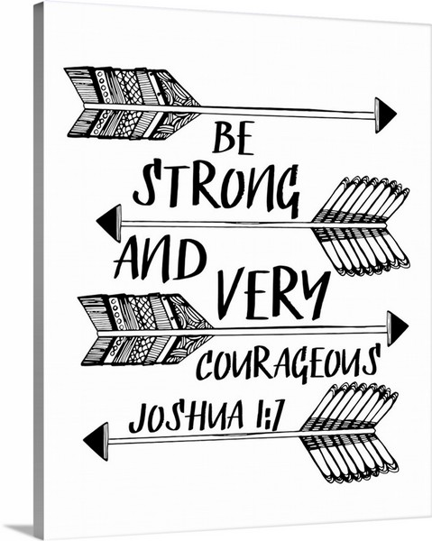 product render of Be Strong And Very Courageous Handlettered Coloring