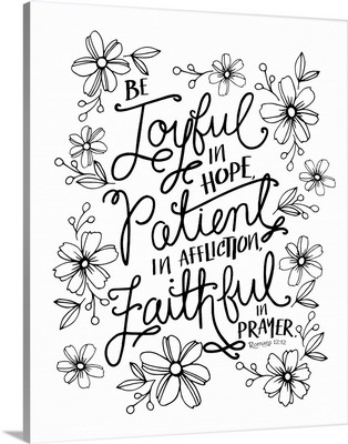 Be Joyful In Hope Handlettered Coloring