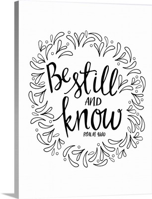 Be Still And Know Handlettered Coloring