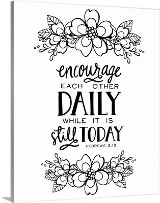 Encourage Each Other Daily Handlettered Coloring