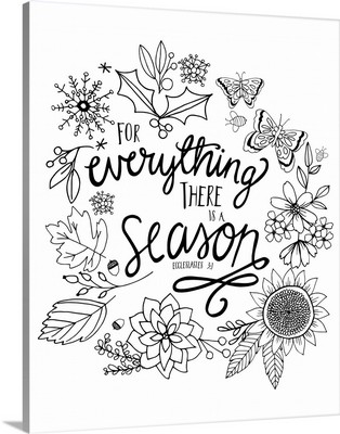 For Everything There Is A Season Handlettered Coloring