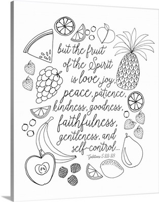 Fruit Of The Spirit Handlettered Coloring