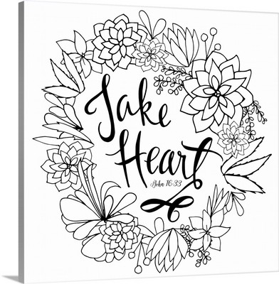 Take Heart Handlettered Coloring