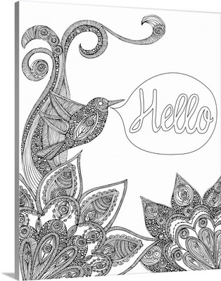 Hello Bird - Black And White