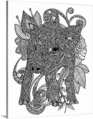 Paisley Piggy - Black And White