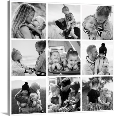 Photo Collage Square White