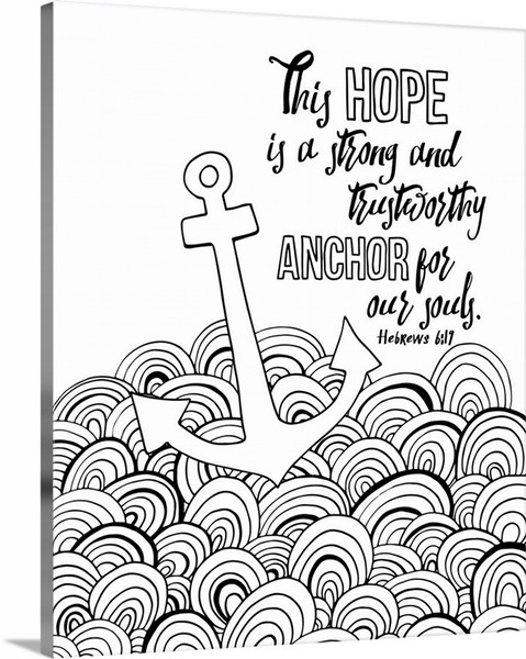 product render of Anchor For Our Souls Handlettered Coloring