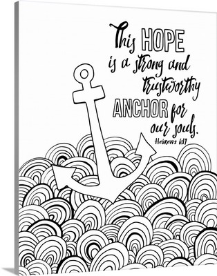 Anchor For Our Souls Handlettered Coloring