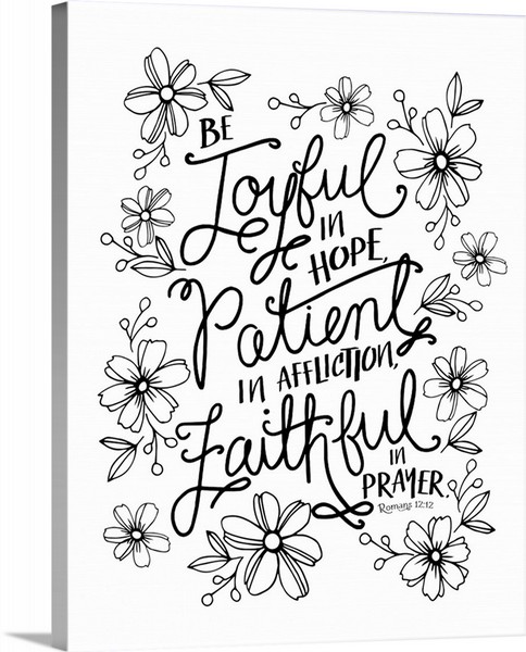 product render of Be Joyful In Hope Handlettered Coloring