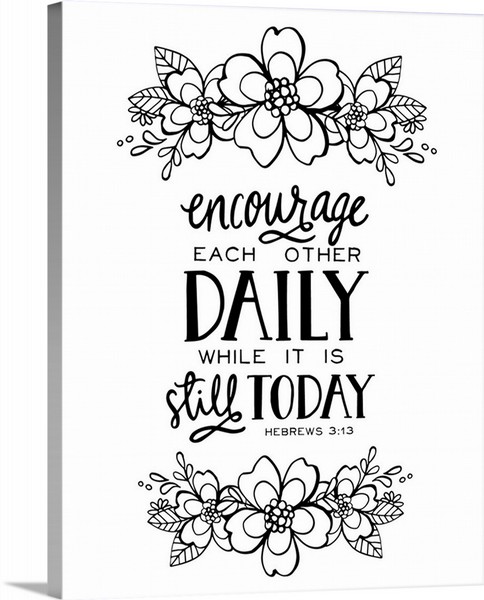 product render of Encourage Each Other Daily Handlettered Coloring