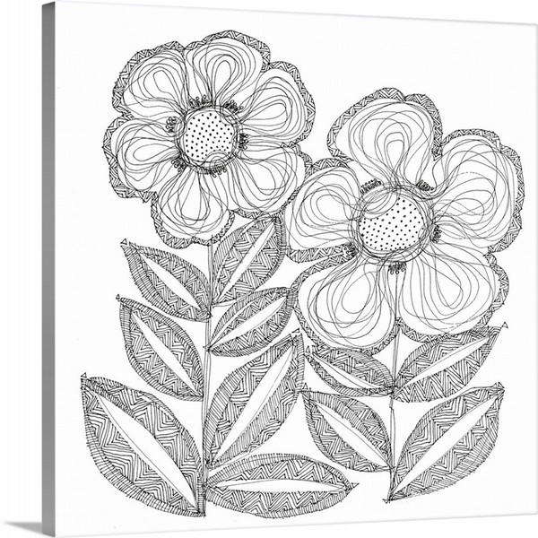 product render of Lined Sunflowers Coloring