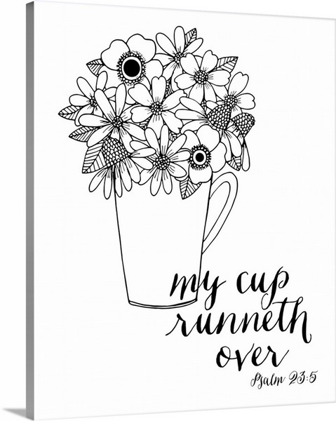 product render of My Cup Runneth Over Handlettered Coloring