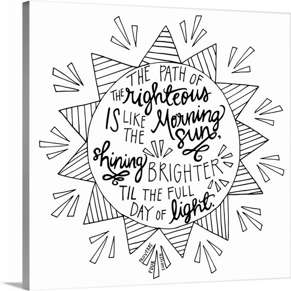 product render of The Path Of The Righteous Handlettered Coloring