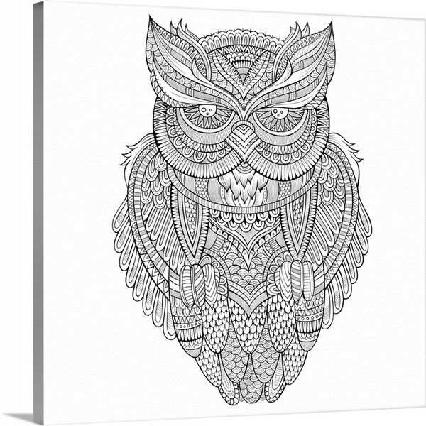product render of Decorative ornamental Owl