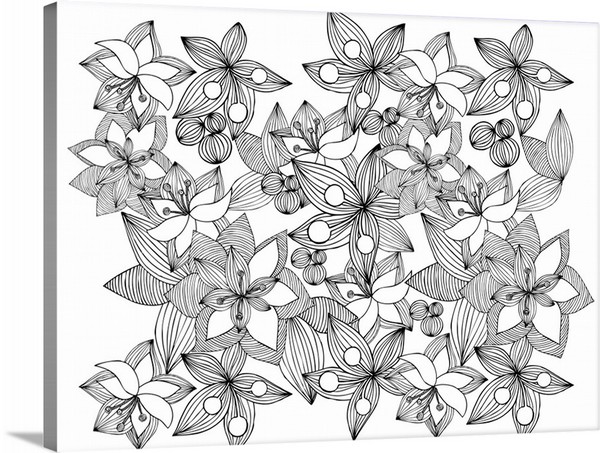 product render of Blooming - Black And White