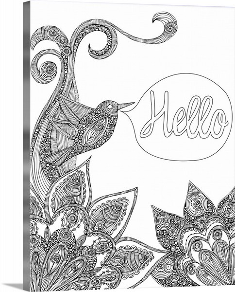 product render of Hello Bird - Black And White