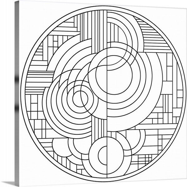 product render of Pop Art Deco Circles I