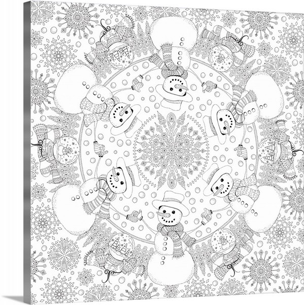 product render of Frosty the Snowman Mandala