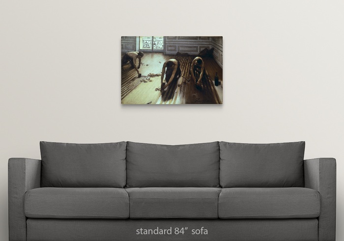The Floor Scrapers 1875 Wall Art Canvas Prints Framed