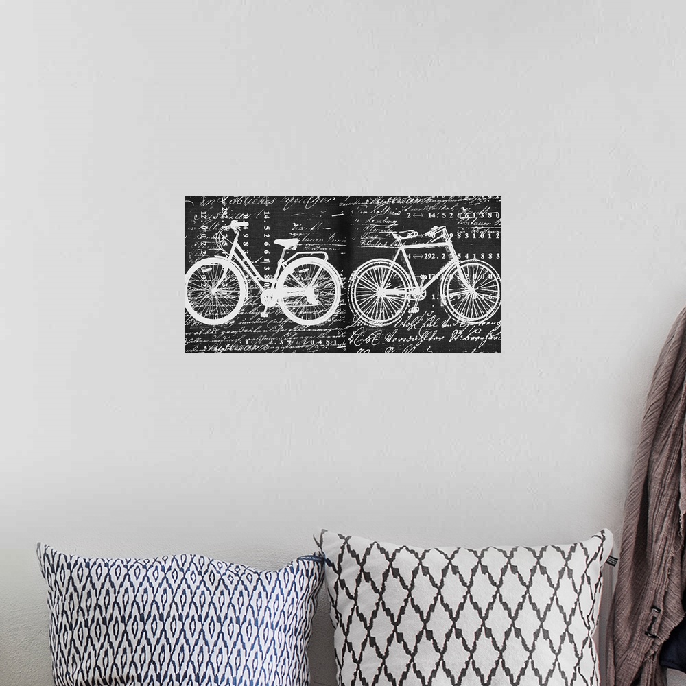 A bohemian room featuring Script Bicycle