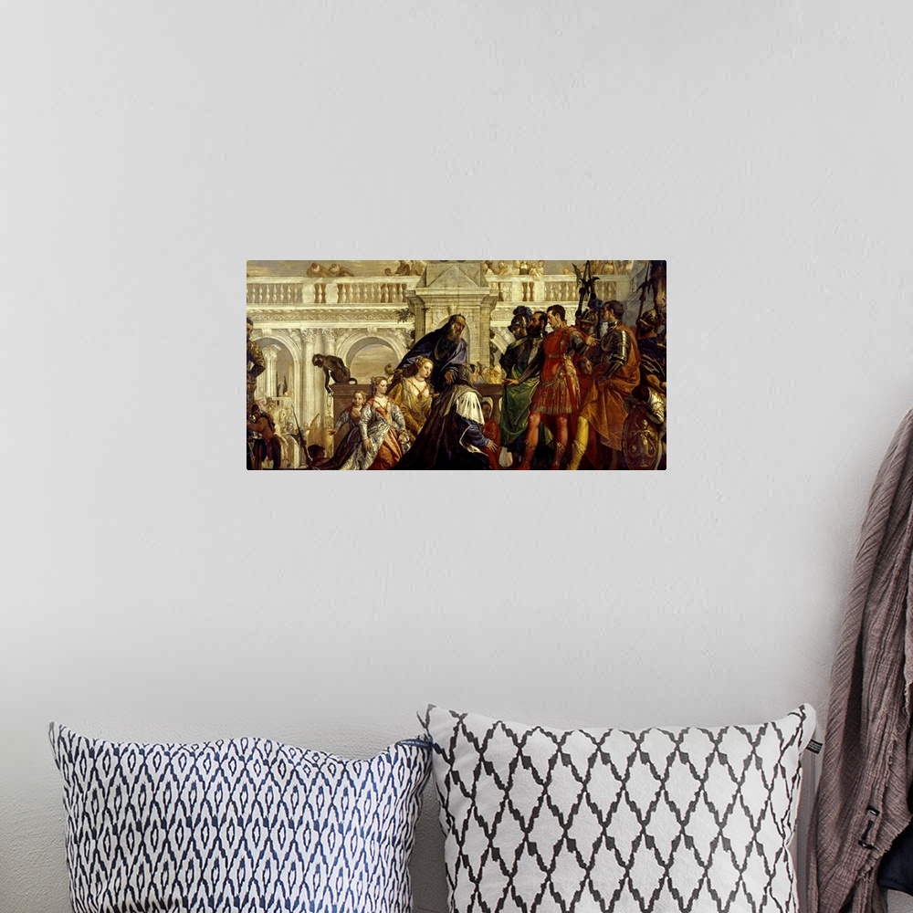 A bohemian room featuring BAL2915 Family of Darius before Alexander the Great (356-323 BC)  by Veronese, (Paolo Caliari) (1...