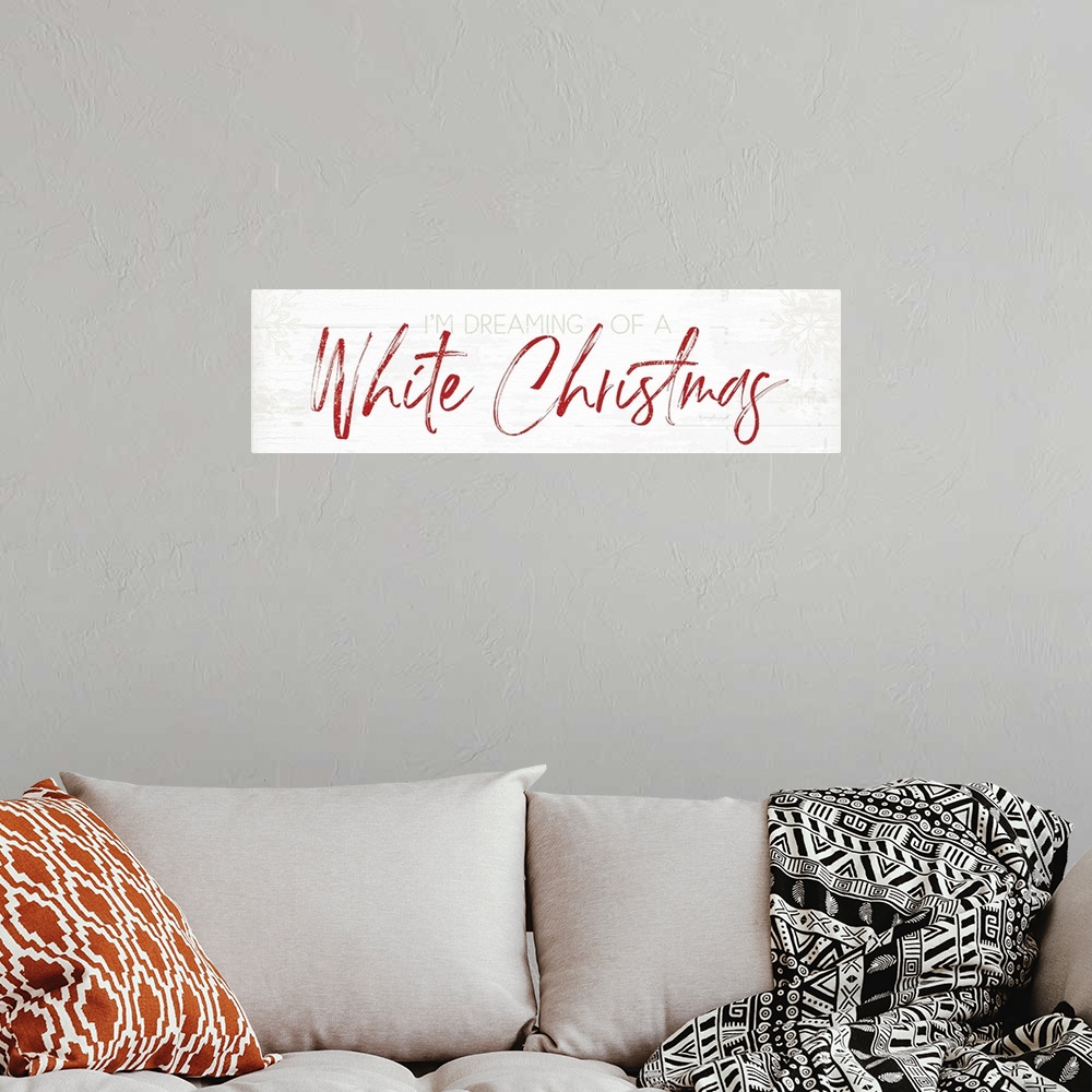 A bohemian room featuring White Christmas - Red