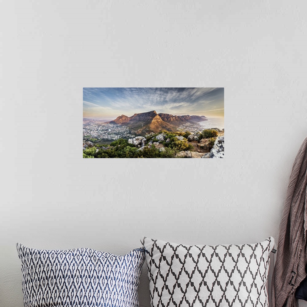 A bohemian room featuring Table Mountain Sunset Panorama