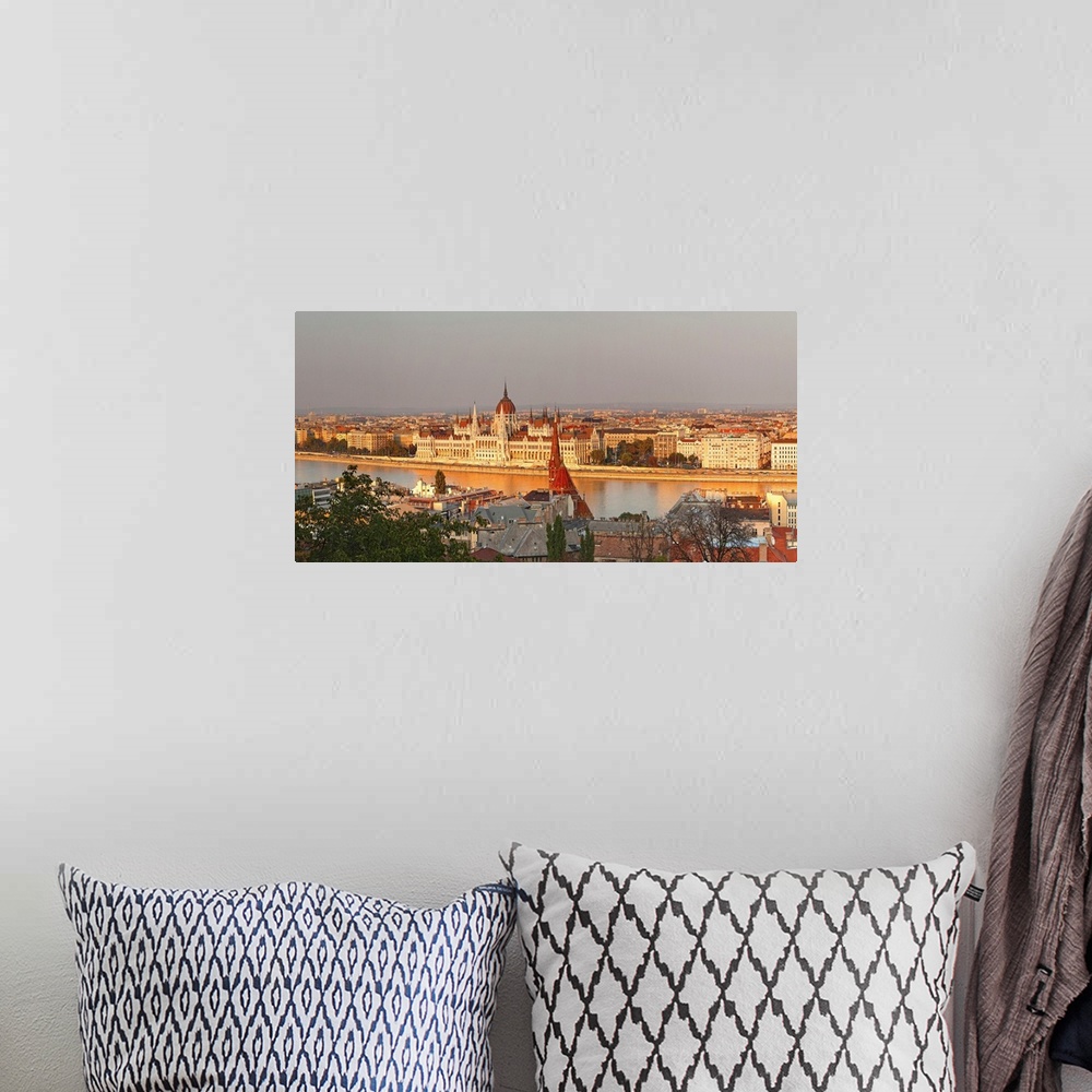 A bohemian room featuring Hungary, Budapest, Danube, Central Europe, Budapest, Parliament