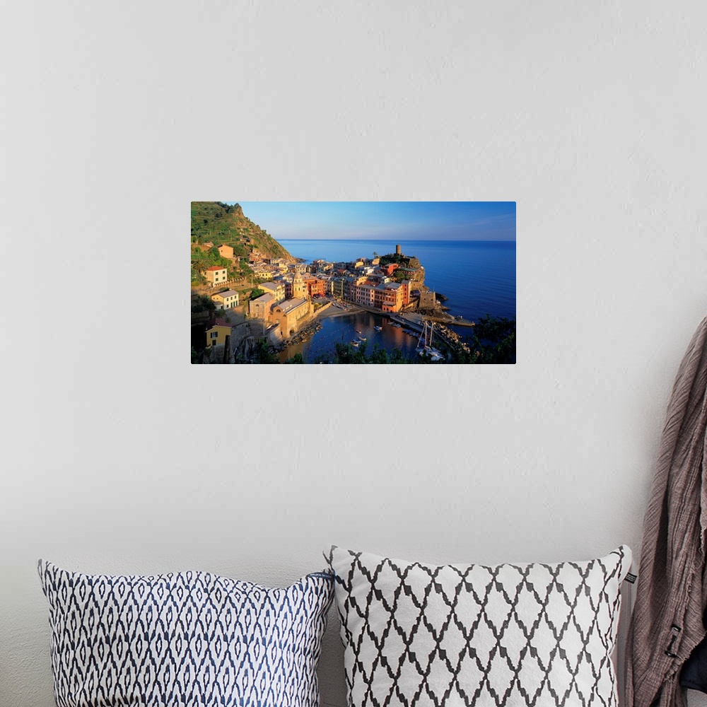 A bohemian room featuring Italy, Liguria, Vernazza view towards the village