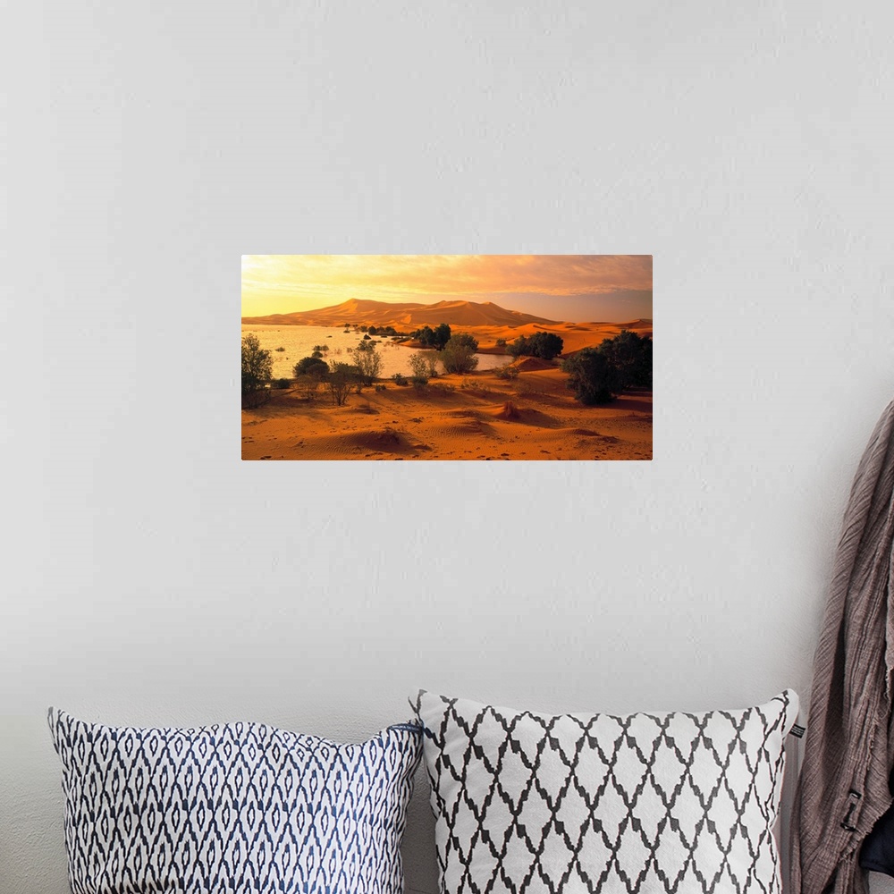 A bohemian room featuring Morocco, Erg Chebbi desert, sand dunes