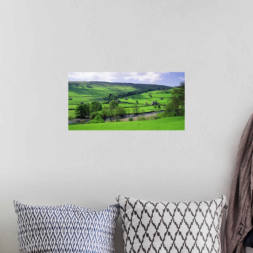 A bohemian room featuring United Kingdom, UK, England, Yorkshire, Yorkshire Dales National Park, Swaledale valley