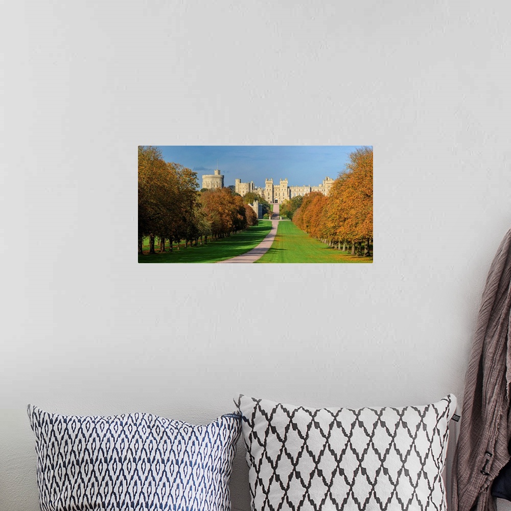 A bohemian room featuring Uk, England, Berkshire, Windsor, Windsor Castle, The Long Walk
