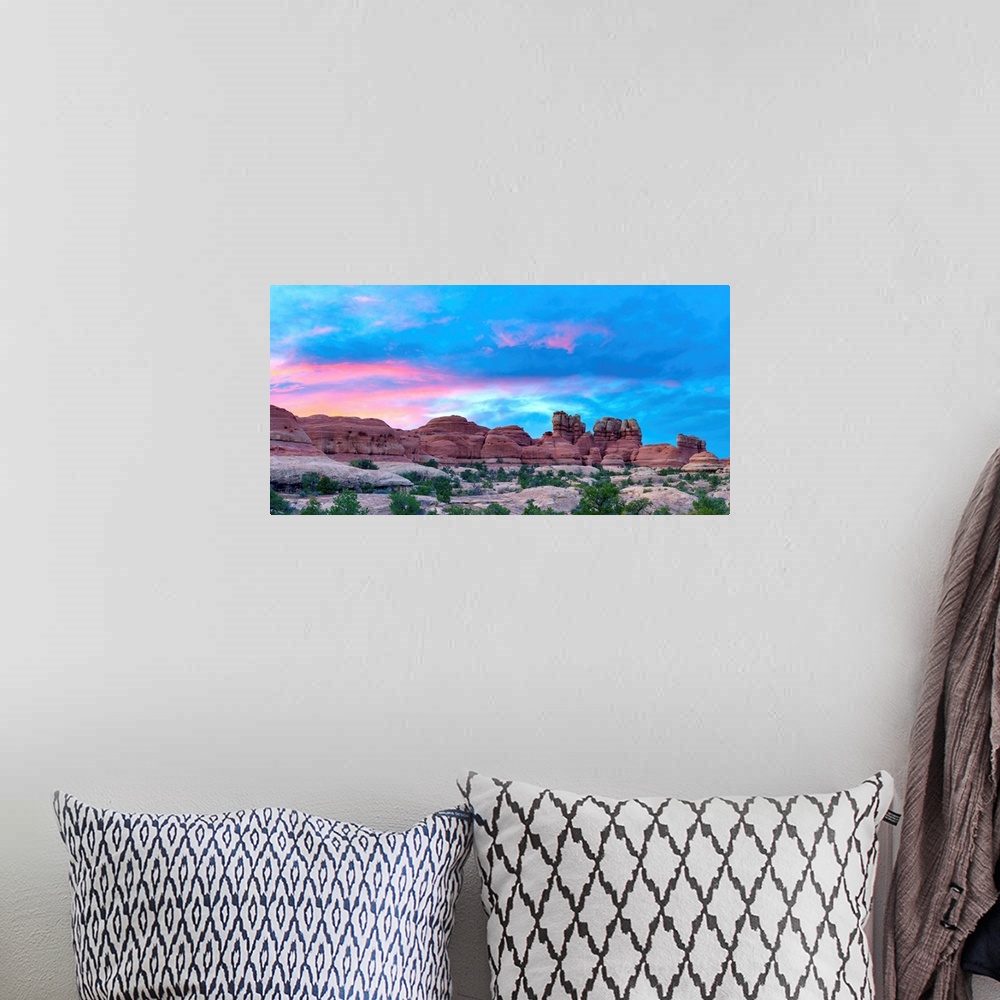 A bohemian room featuring USA, Utah, Canyonlands National Park, The Needles District, Chesler Park Trail.