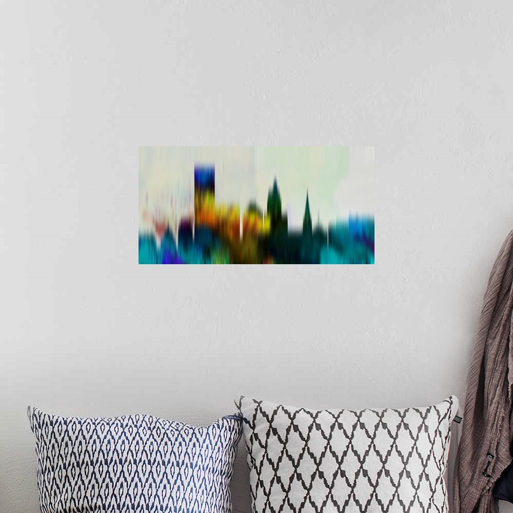 A bohemian room featuring Providence Downtown Skyline