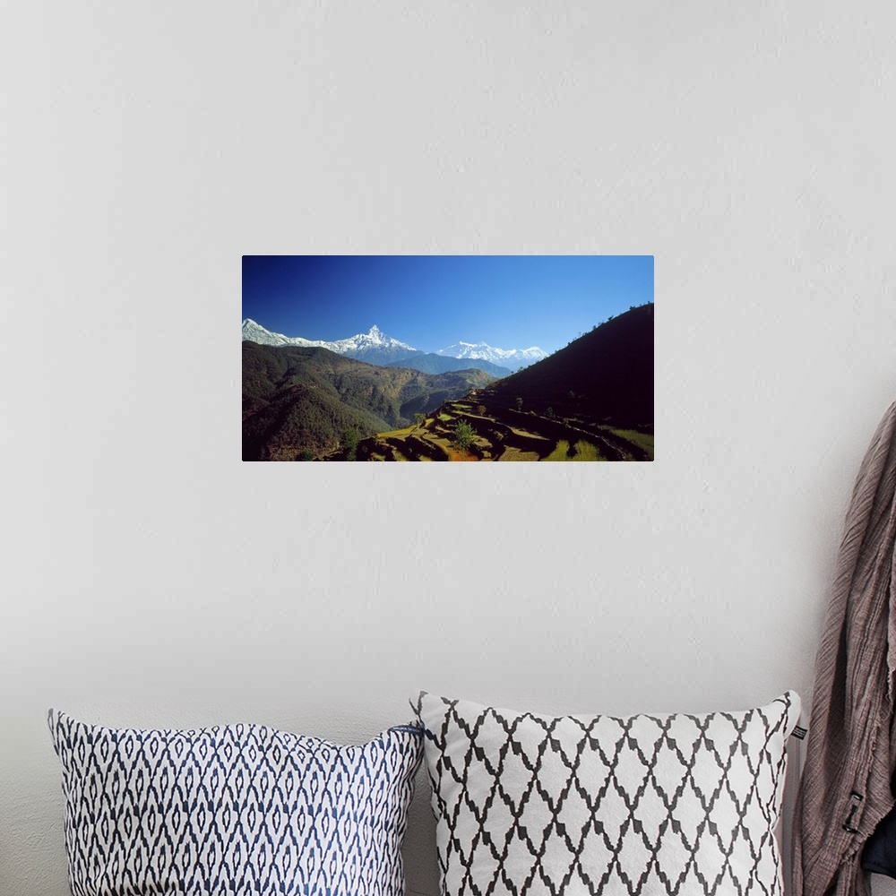 A bohemian room featuring Annapurna Mountains Nepal
