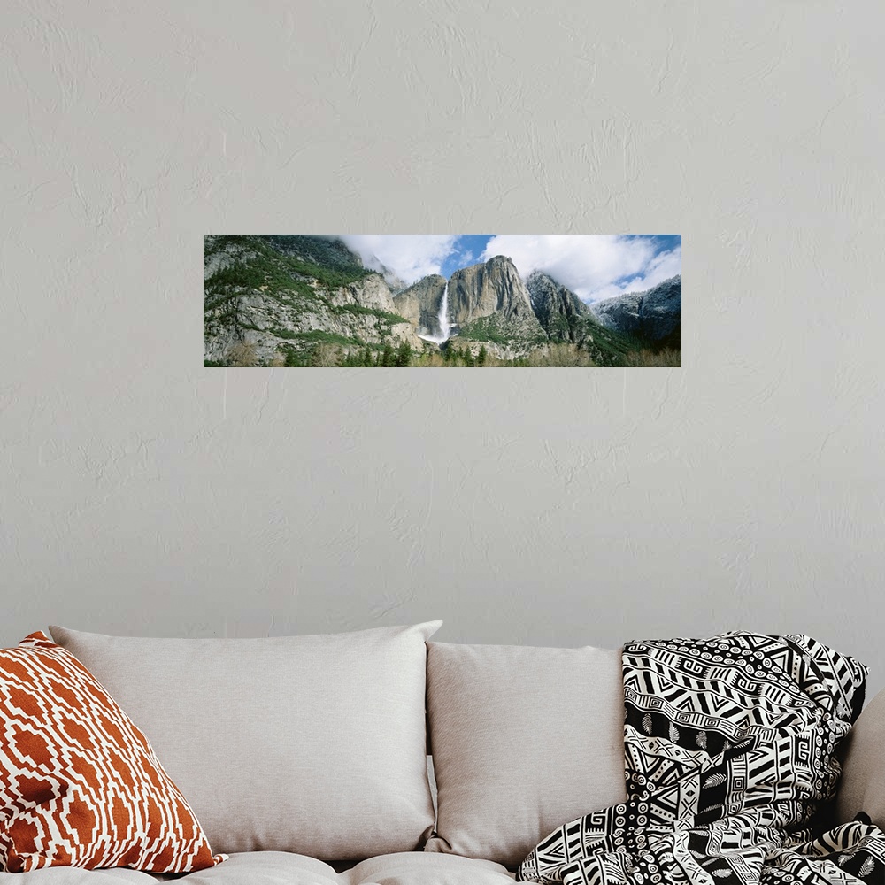 A bohemian room featuring Bridal Veil Falls Yosemite National Park CA
