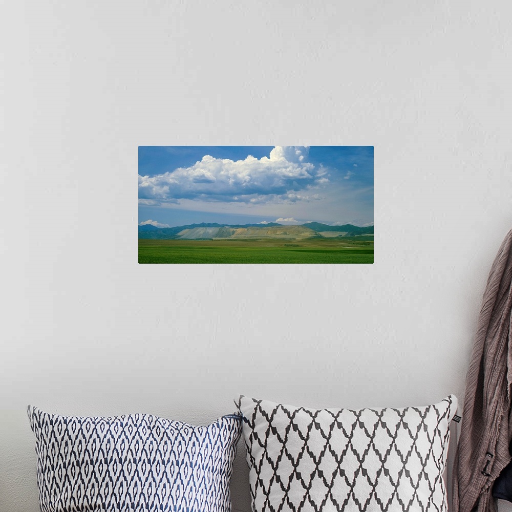A bohemian room featuring Clouds over a copper mine, Kennecott, Utah