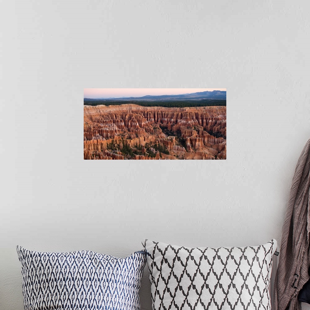 A bohemian room featuring High angle view of rock formations, Bryce Canyon, Bryce Canyon National Park, Utah