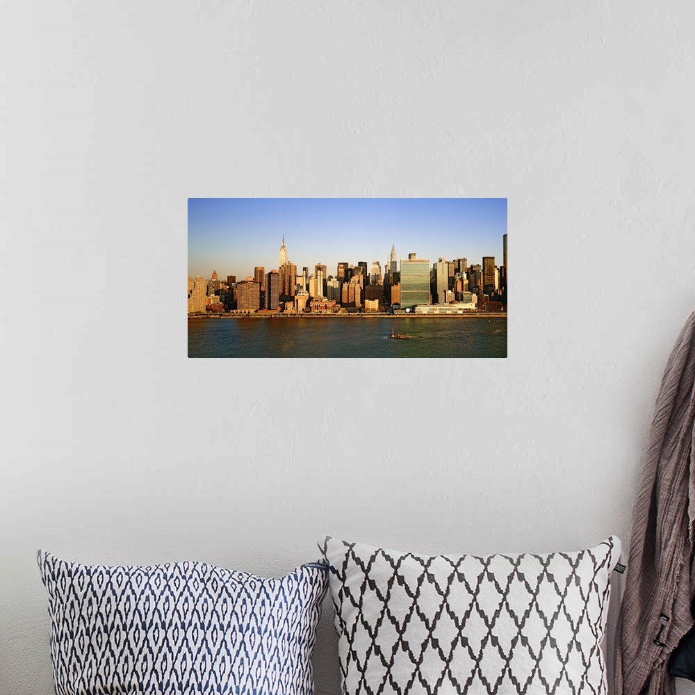 A bohemian room featuring New York State, New York City, Skyscrapers in a city