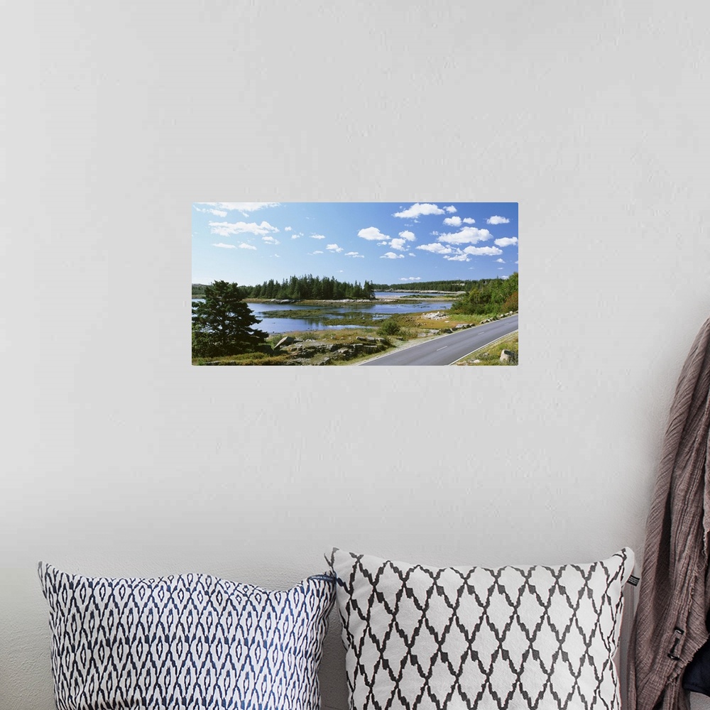 A bohemian room featuring Road passing through a landscape, Park Loop Road, Acadia National Park, Maine