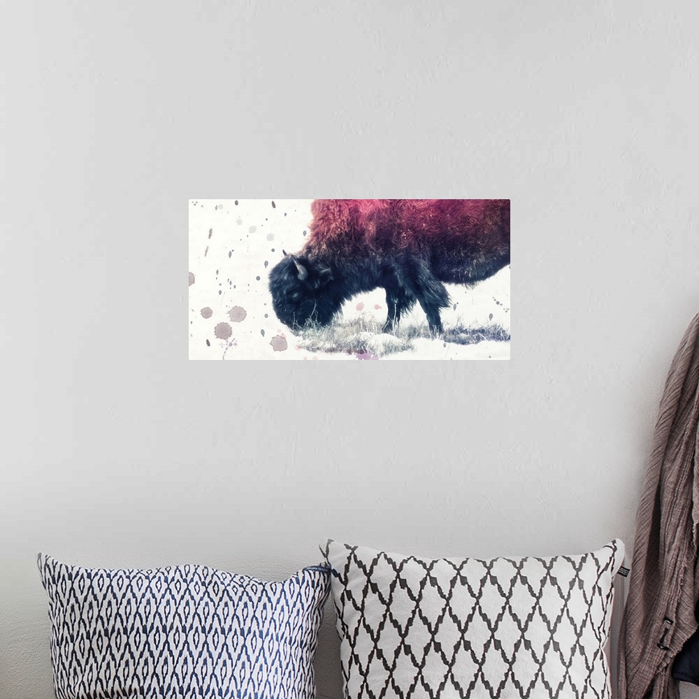 A bohemian room featuring Bison