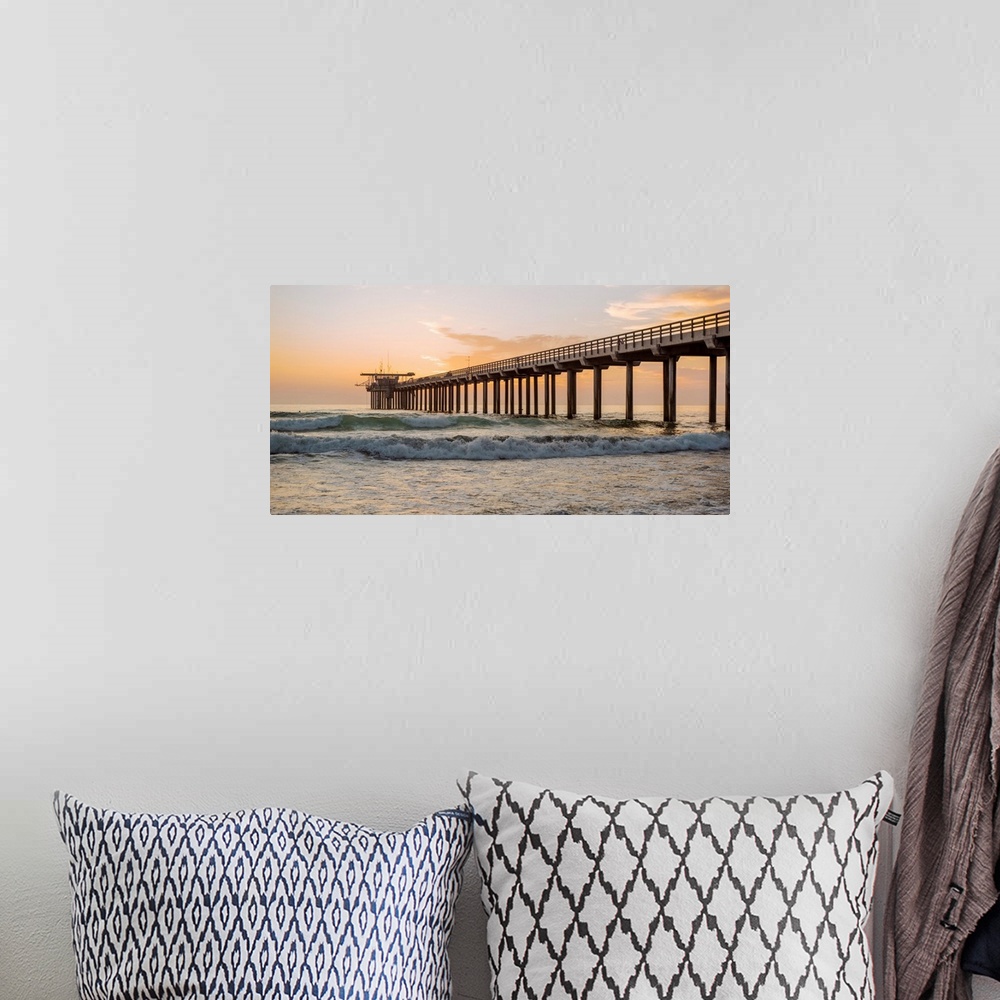 A bohemian room featuring The original Scripps Pier was built in 1915-1916. Today it is one of California's research piers....