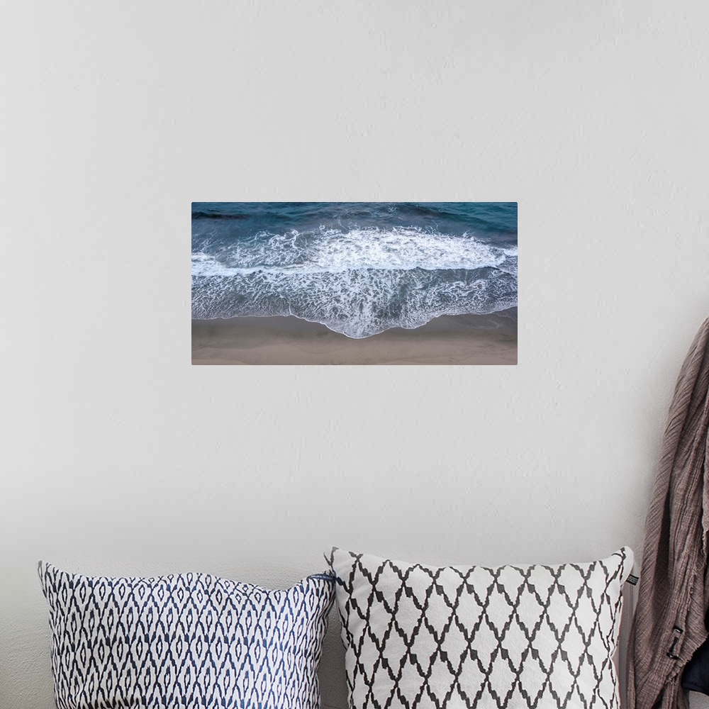 A bohemian room featuring View of Rocky Creek Bridge beach waves in Monterey County, California.