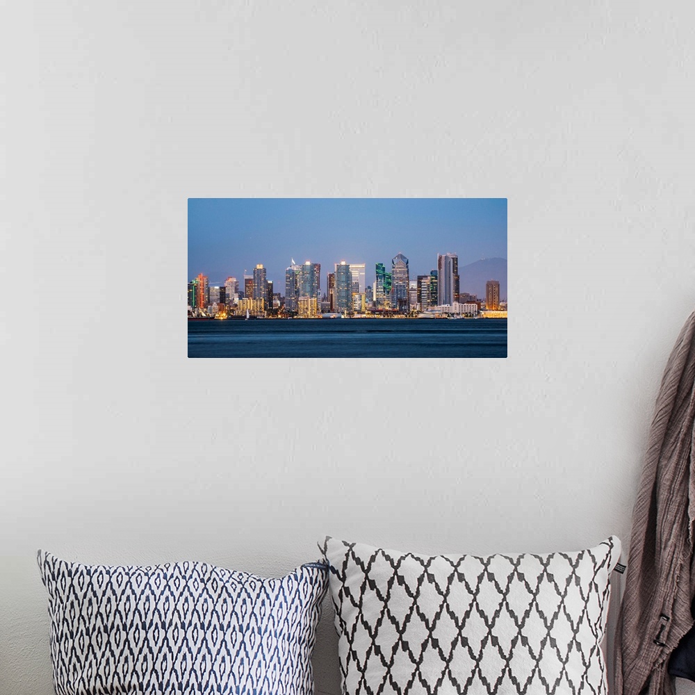 A bohemian room featuring View of San Diego's city skyline from San Diego Bay, California.