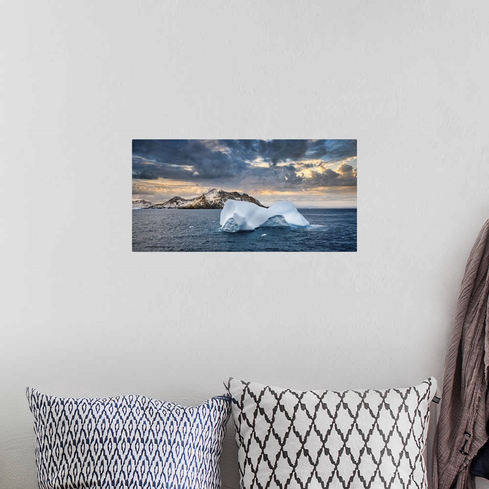 A bohemian room featuring Cooper Bay, Floating Icebergs, South Georgia, South Georgia and the Sandwich Islands, Antarctica,...