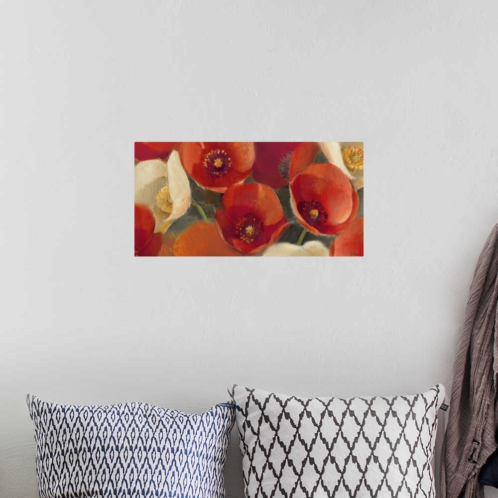 A bohemian room featuring Poppies Bloom I