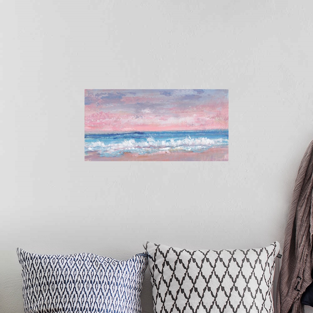A bohemian room featuring Coastal Pink Horizon I