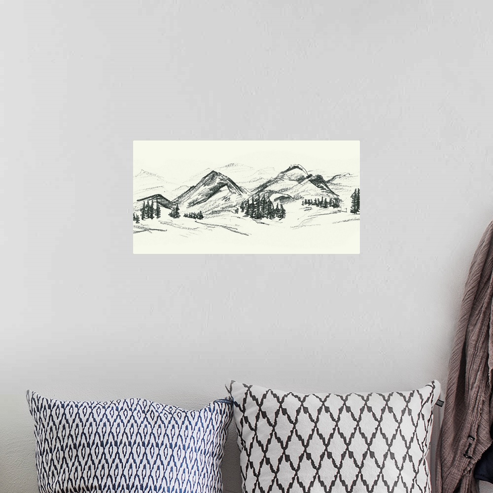 A bohemian room featuring Great Mountain I