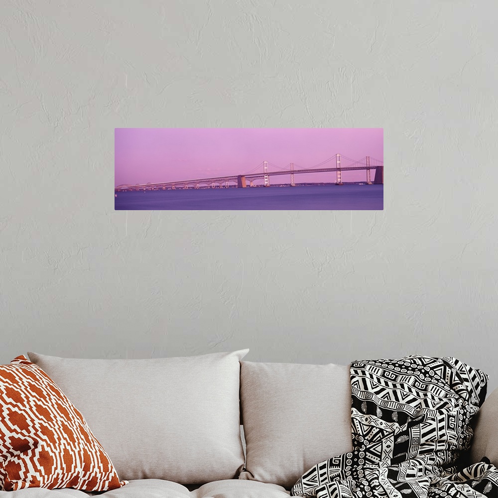 A bohemian room featuring Maryland, Low angle view of Chesapeake Bay Bridge