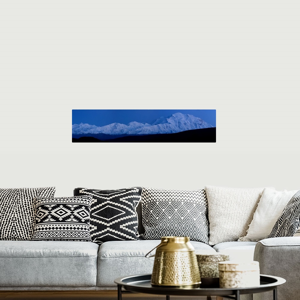 A bohemian room featuring Mountains covered with snow, Mt. McKinley, Denali National Park, Alaska